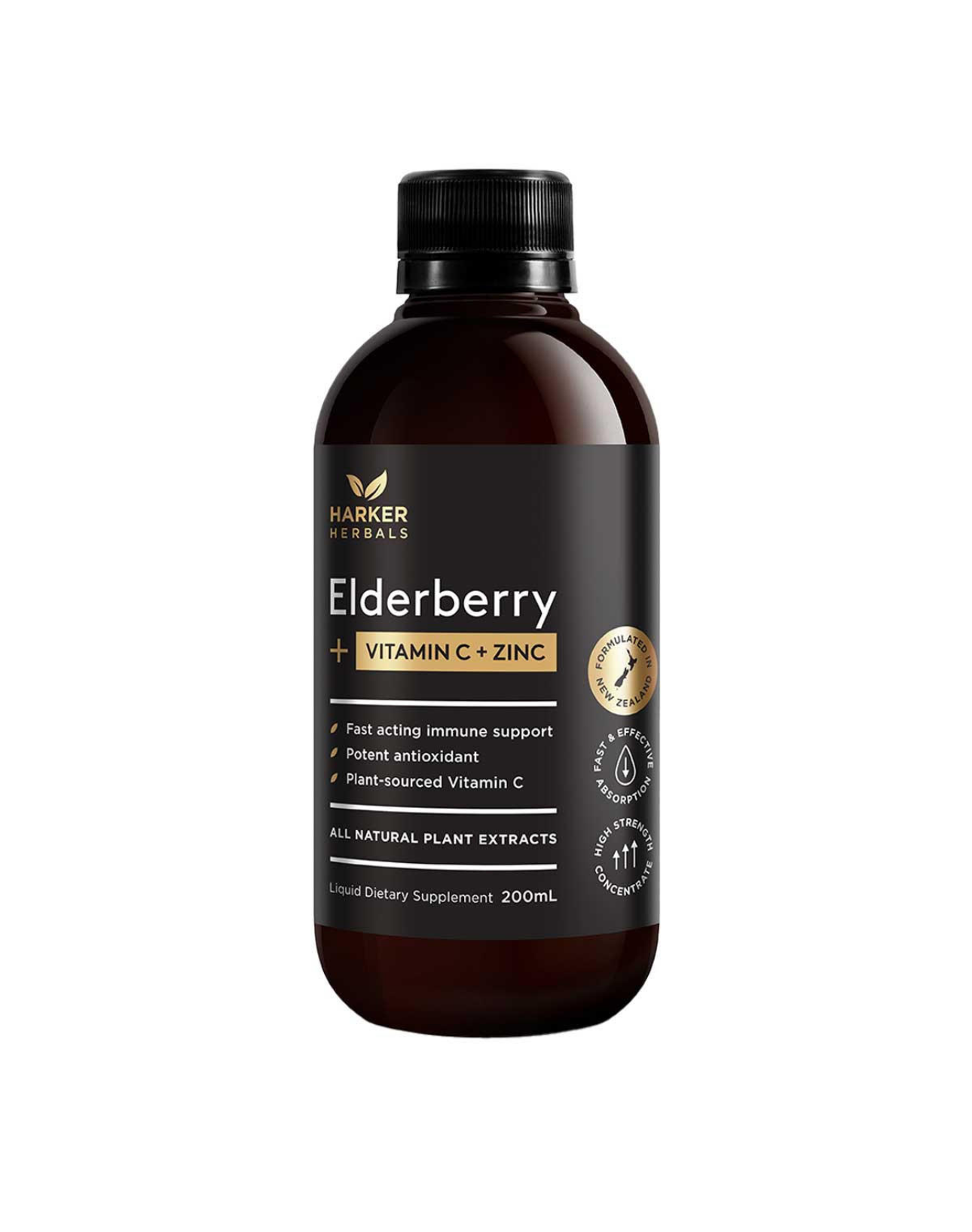 Harker's Elderberry Vitamin C+ Zinc 200ml