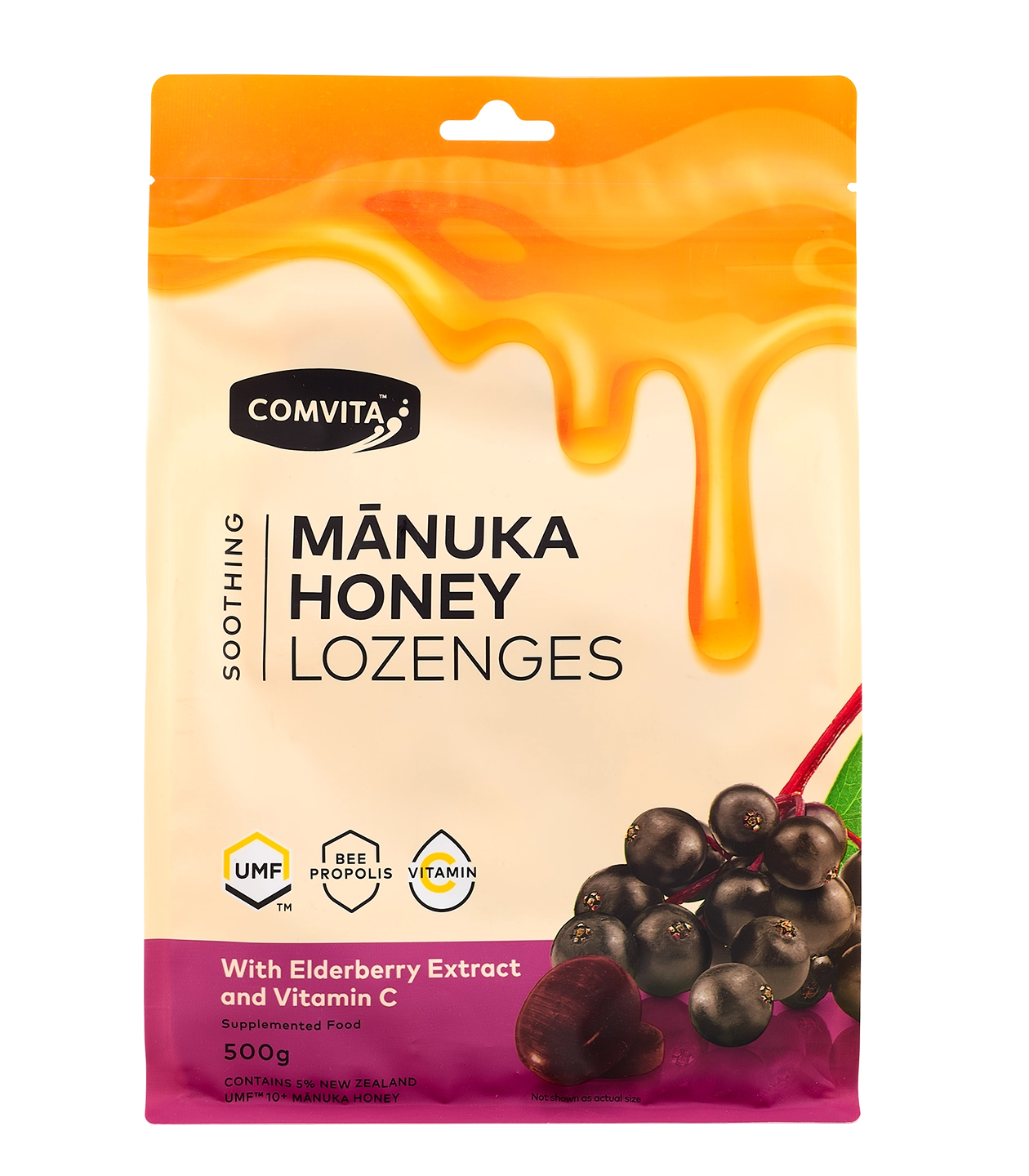 Comvita Manuka Honey Lozenges - Elderberry New! 500gm