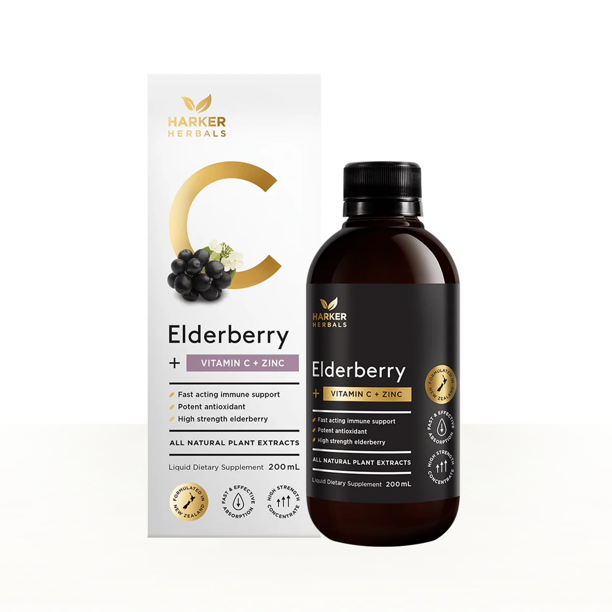 Harker Elderberry+ Vitamin C 200ml