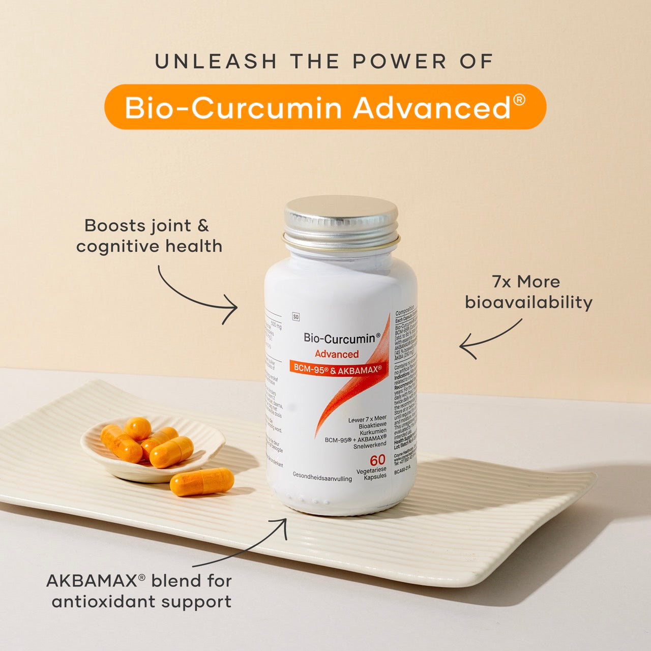 Coyne Bio-Curcumin Advanced - BCM95 with Boswellia serrata extract AKBAMAX, 60VC