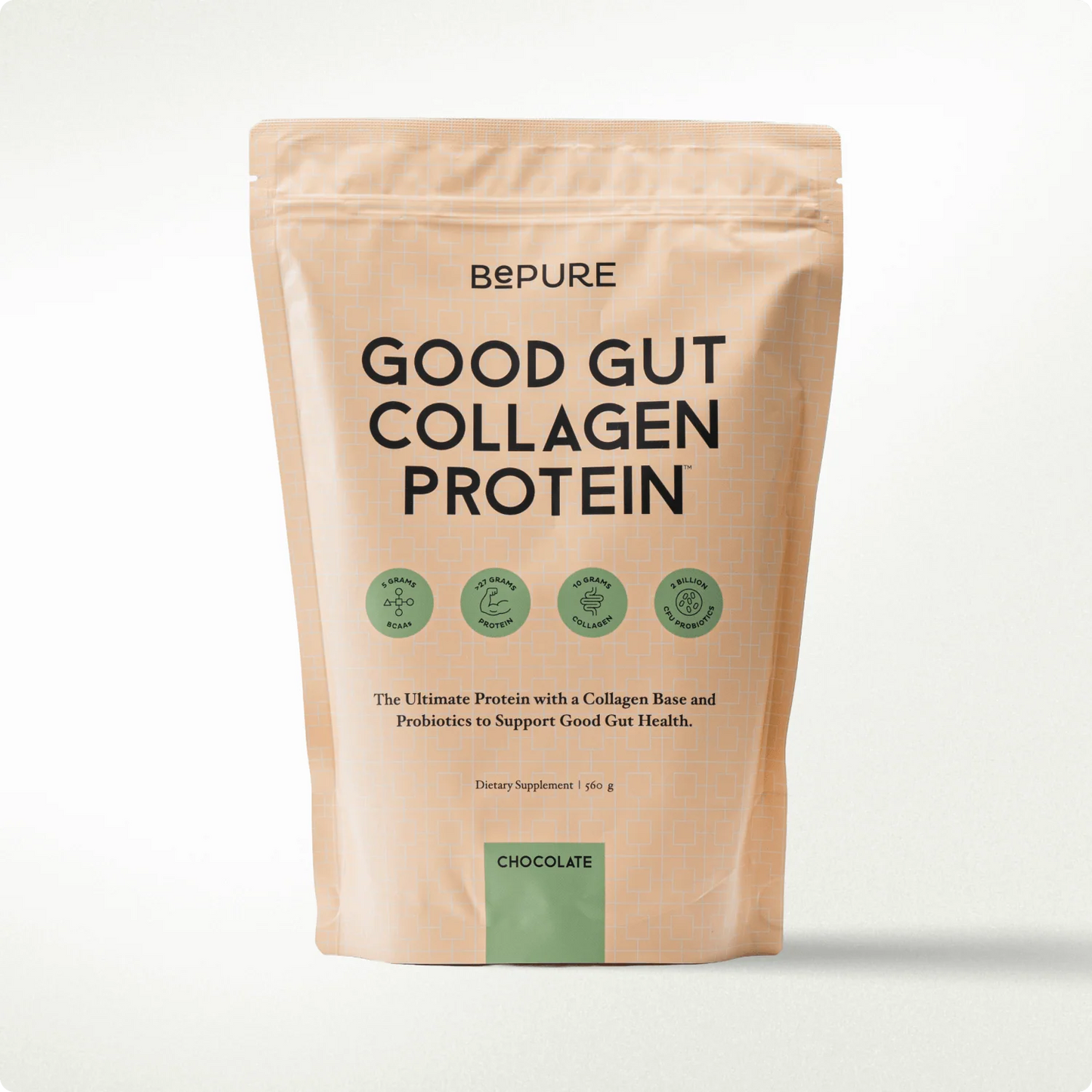 Bepure Good Gut Collagen Protein Choc Refill 560gm