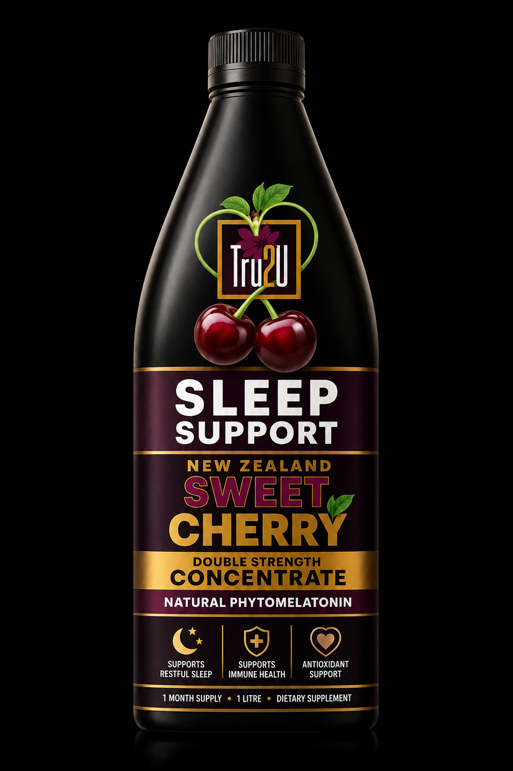 TRU2U Sweet Cherry Dble Strength Conc 1 litre