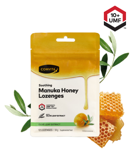 Comvita Mānuka Honey Lozenges - Olive Leaf 12s