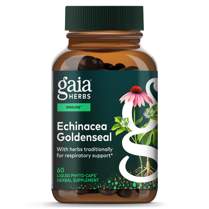 Gaia Herbs Echinacea Goldenseal 60 Vegan phytocaps