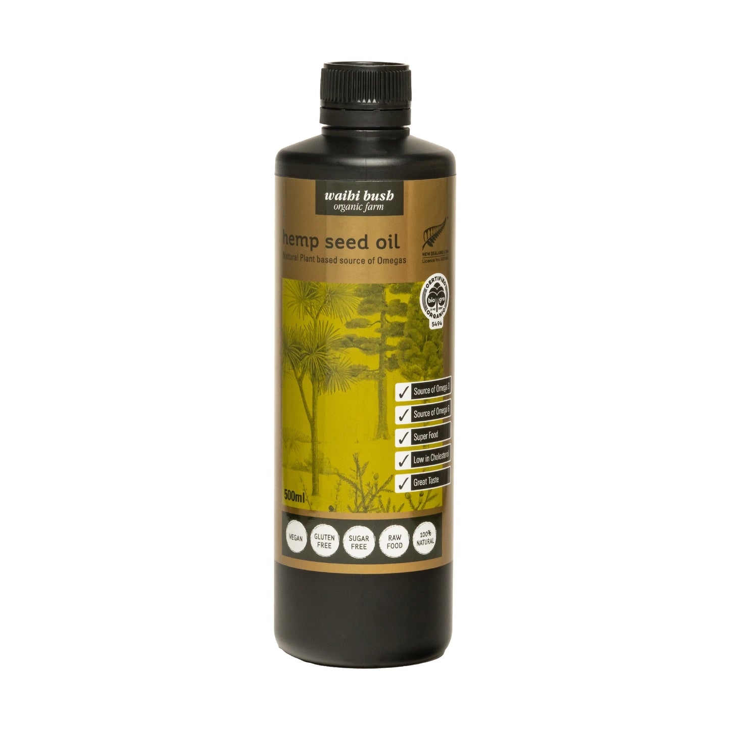 Waihi Bush Hemp Seed Oil 500ml