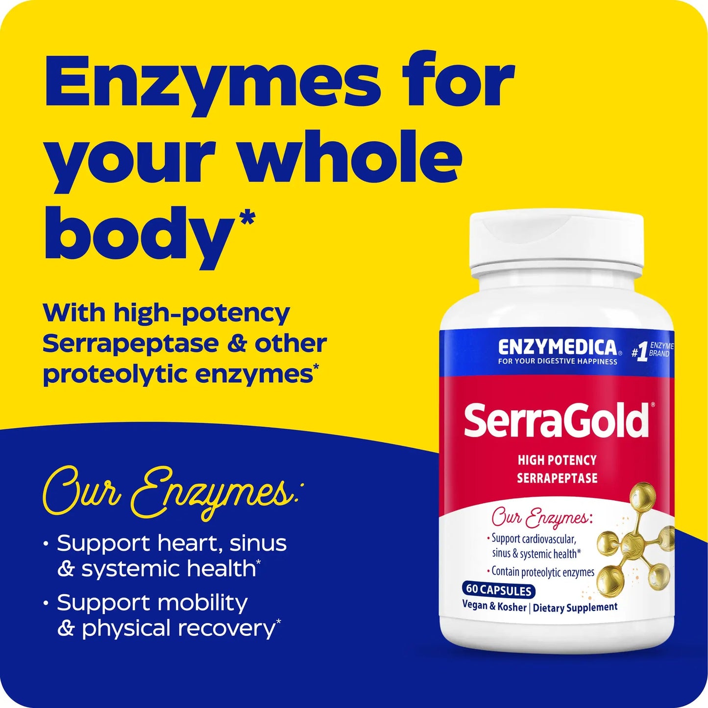 Enzymedica SerraGold 60 capsules