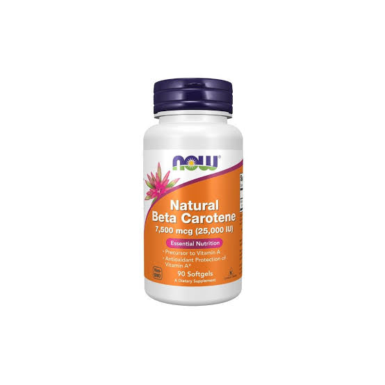 NOW Beta-Carotene 25,000iu (Algae) 90sg