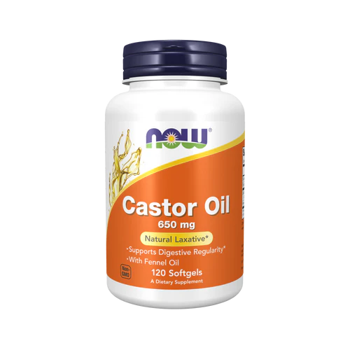 NOW Castor Oil, 650 mg 120SG