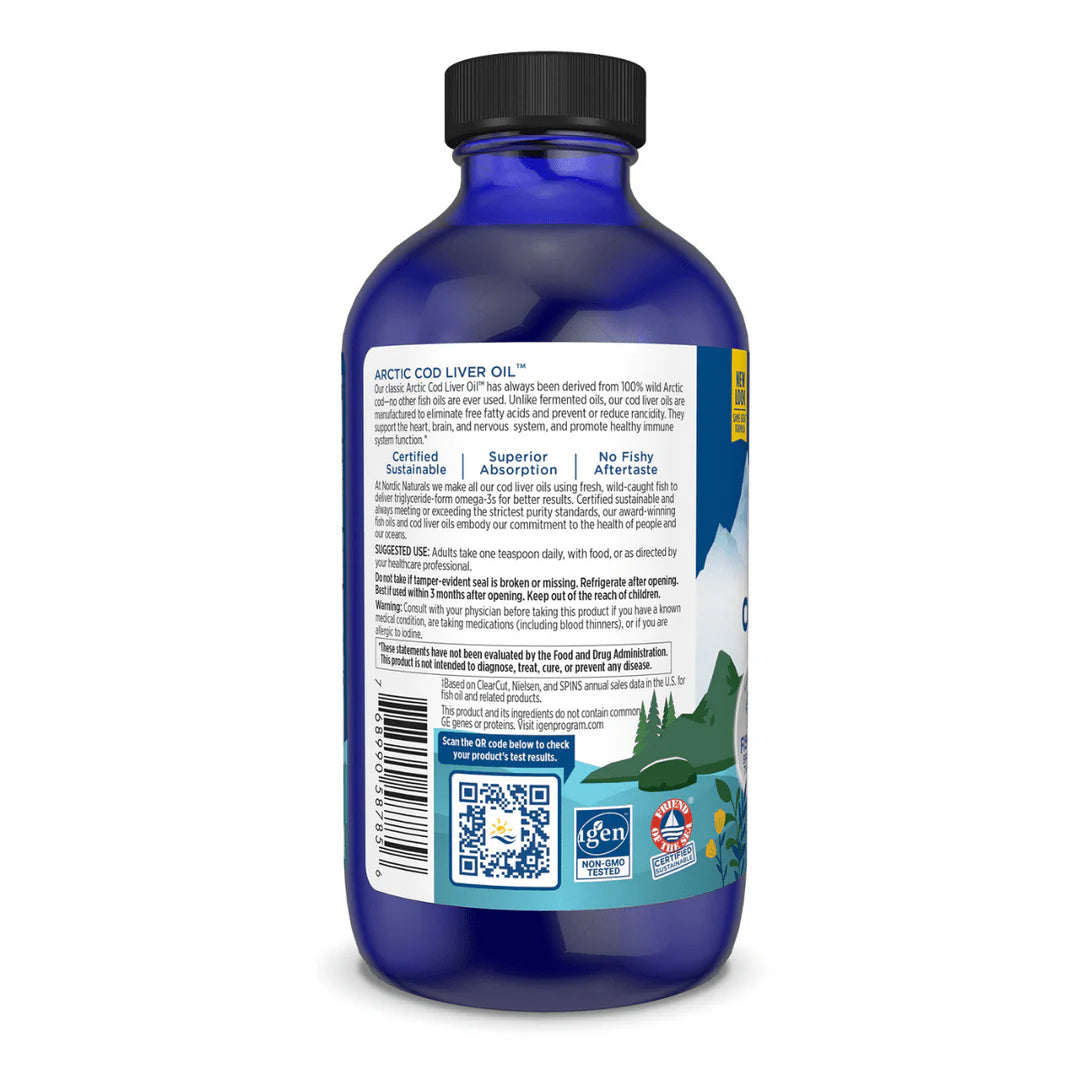 Nordic Naturals Arctic Cod Liver Oil Liquid - Lemon 237ml
