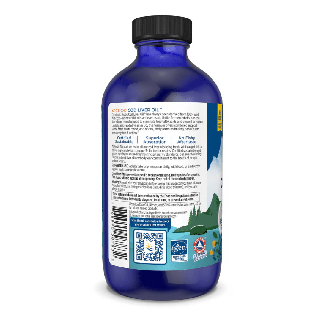 Nordic Naturals Arctic-D Cod Liver Oil Lemon 237ml