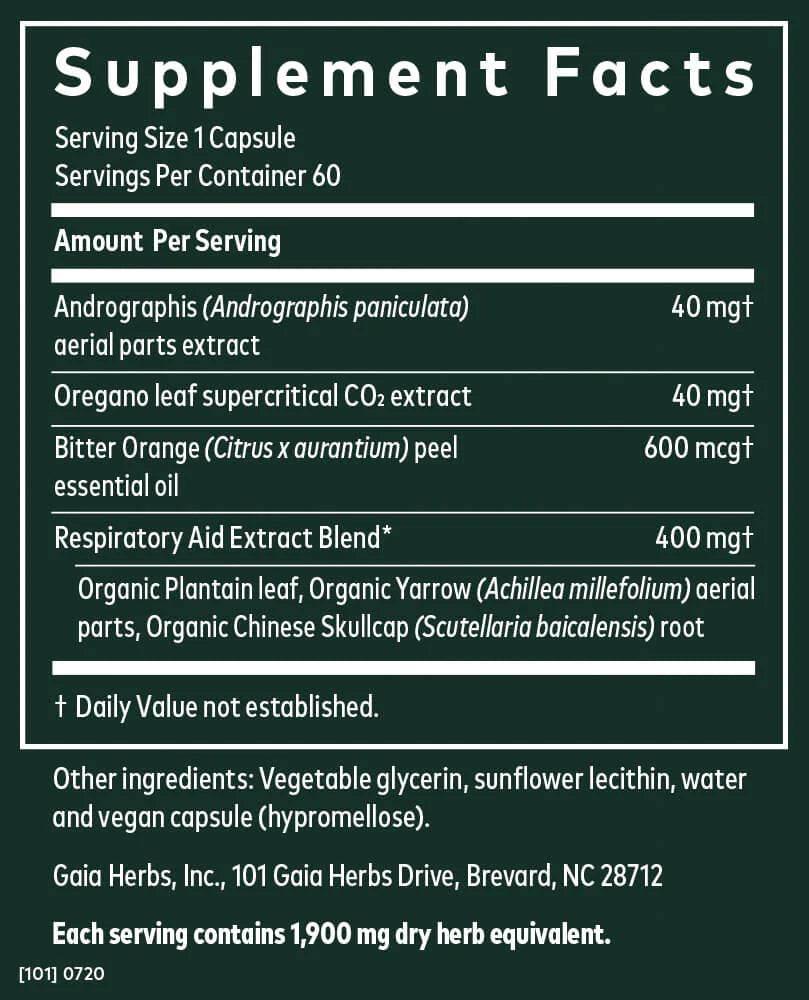 Gaia Herbs Sinus & Lung Supreme 60vc