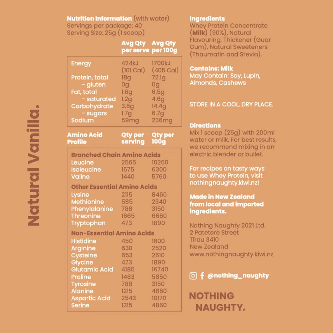 Nothing Naughty Whey Protein Natural 1kg