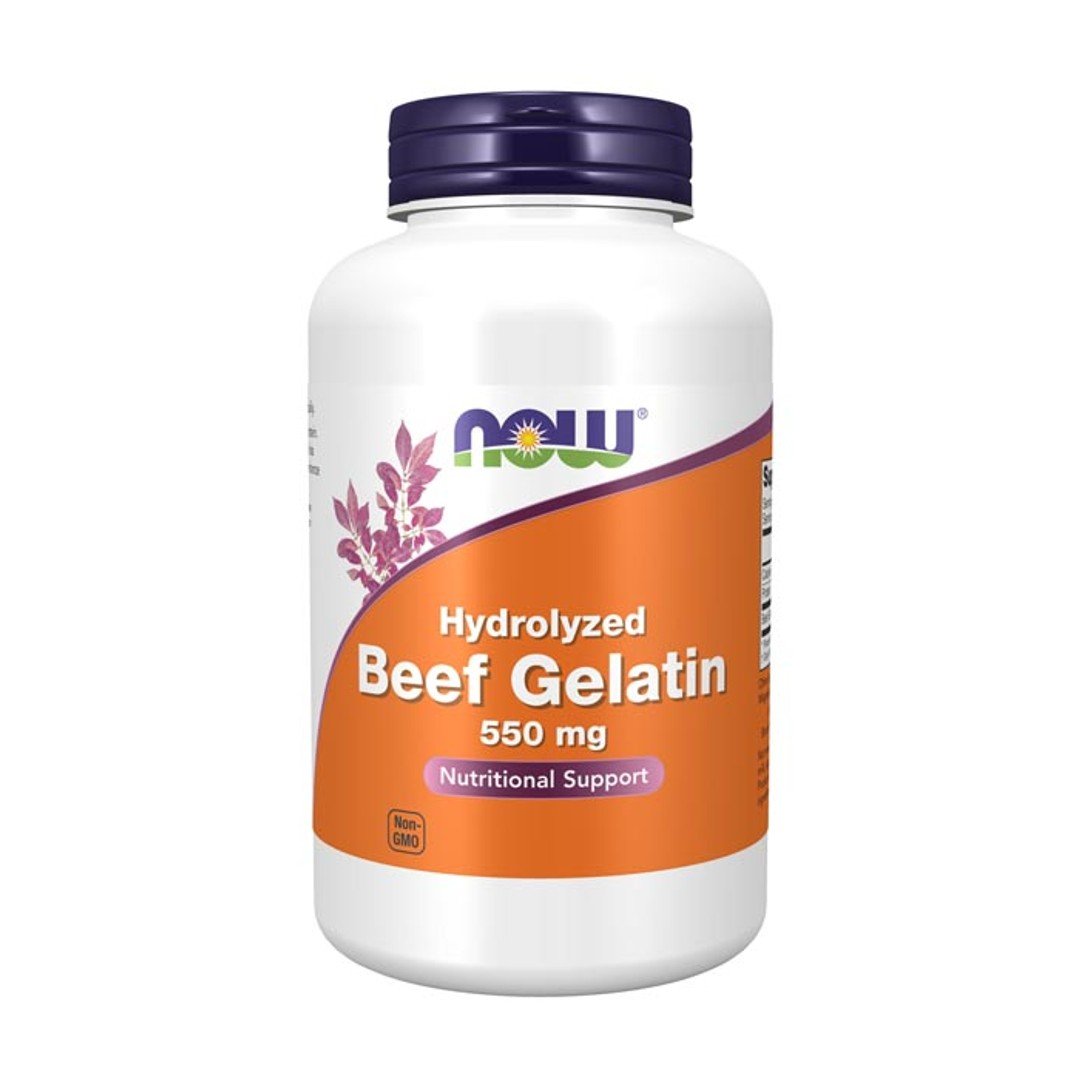 NOW Hydrolyzed Beef Gelatin, 550 mg 200Caps