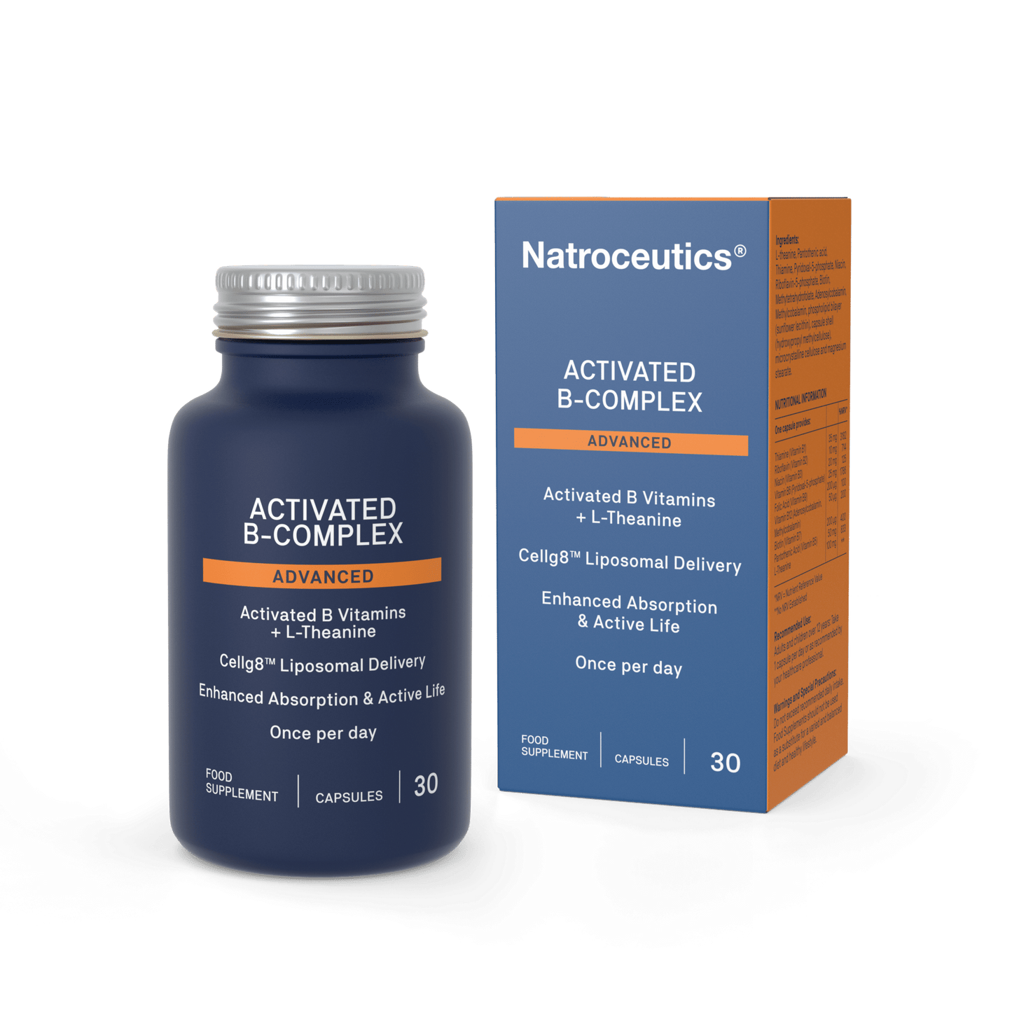 Natroceutics Activated B-Complex + Suntheanine 30 Capsules