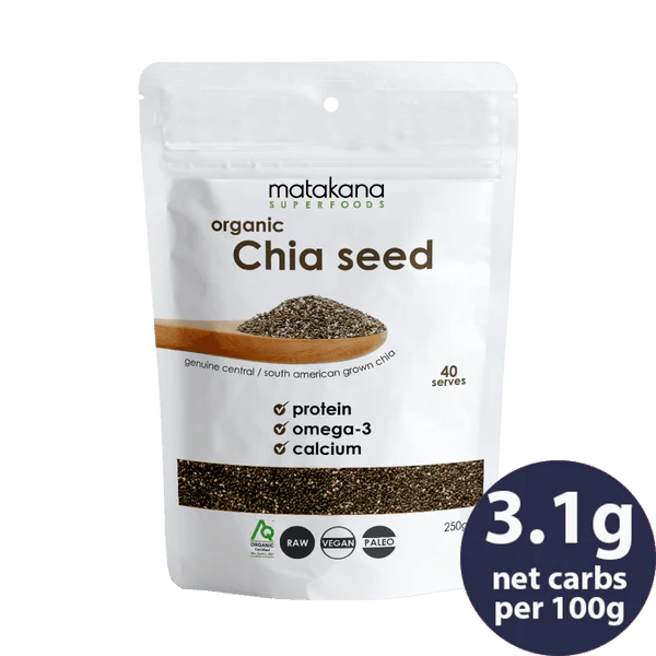 Matakana Superfoods Black Chia Seed Org. 250gm