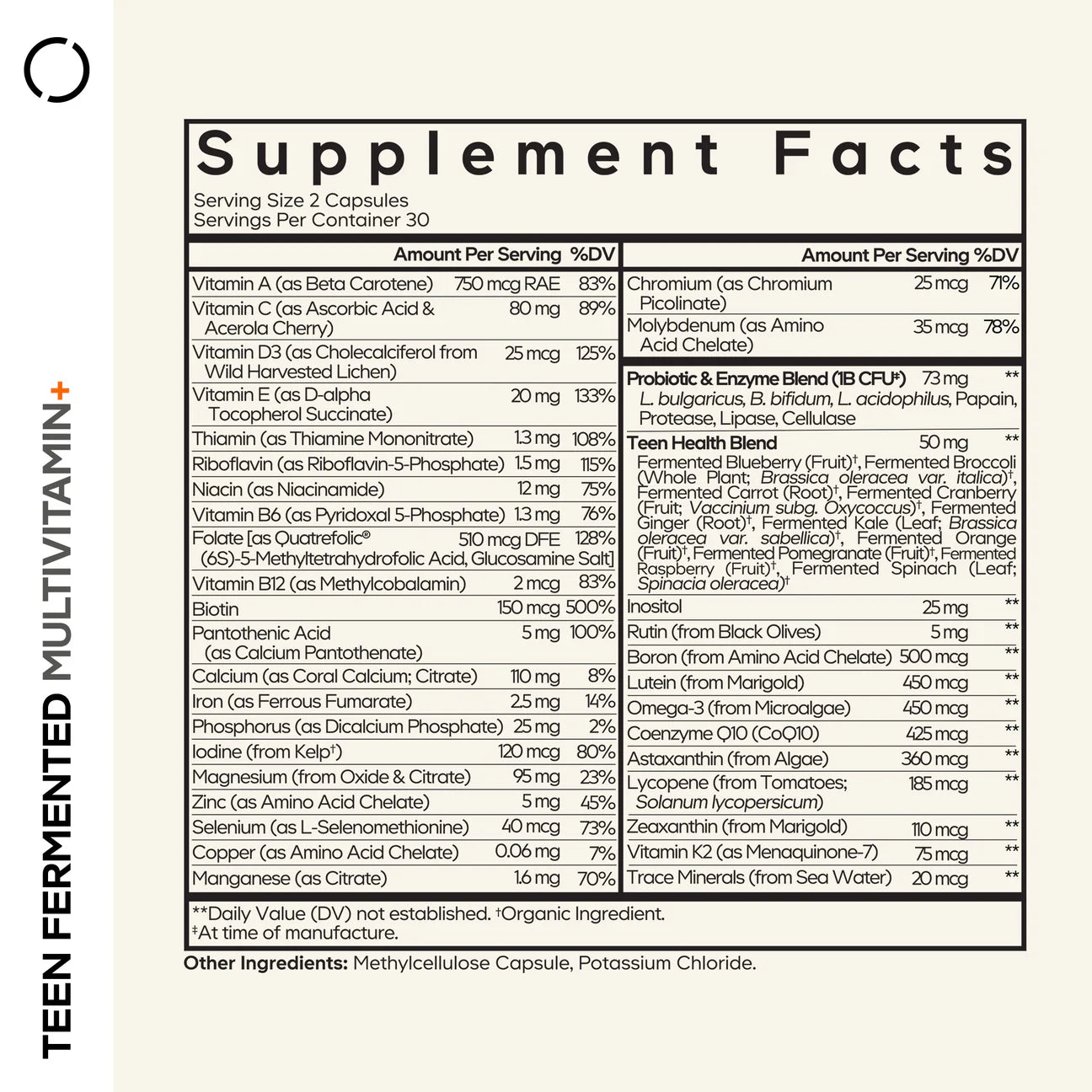 CodeAge Teen Fermented Multivitamin 60caps