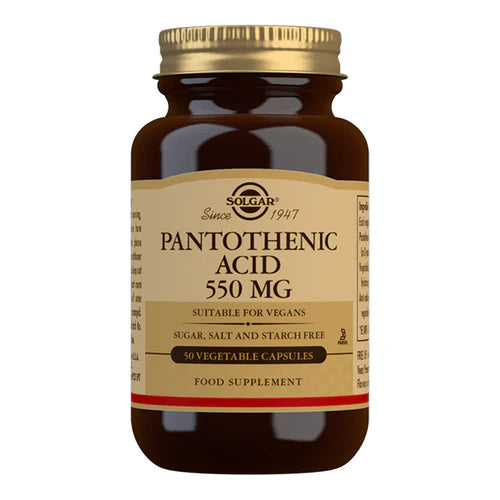 Solgar Pantothenic Acid (Vitamin B5) 550 mg 50 Vcaps