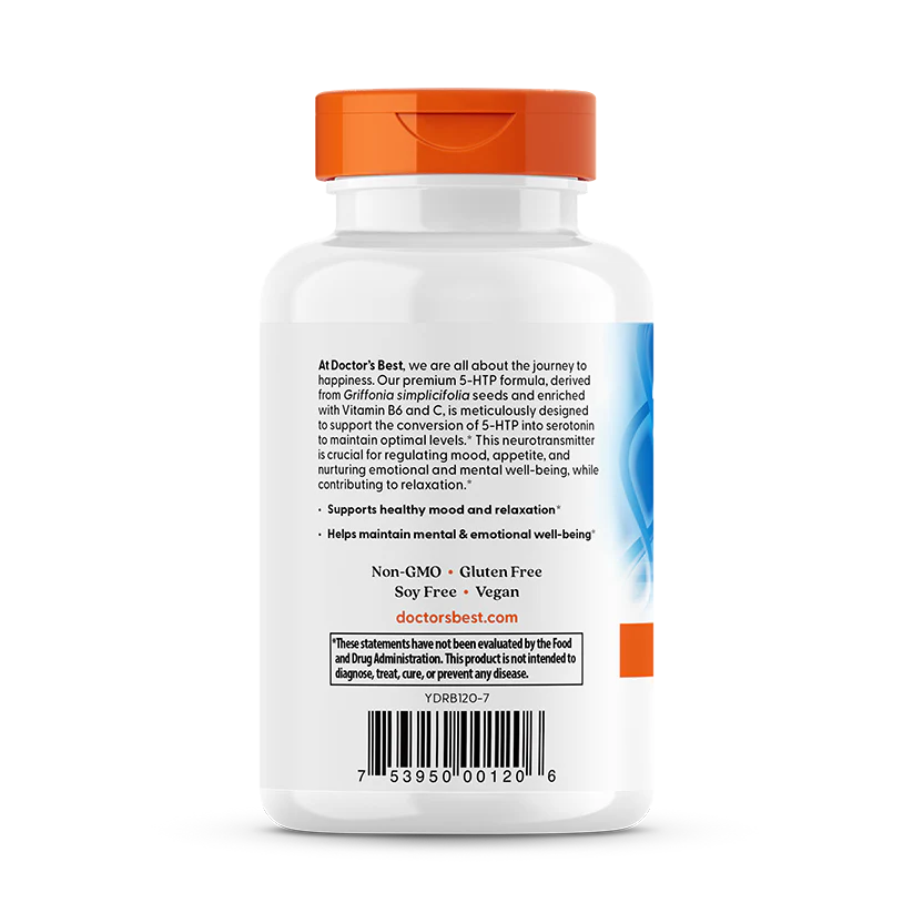 Doctor's Best 5-HTP Enhanced with Vitamins B6 and C 120 Capsules