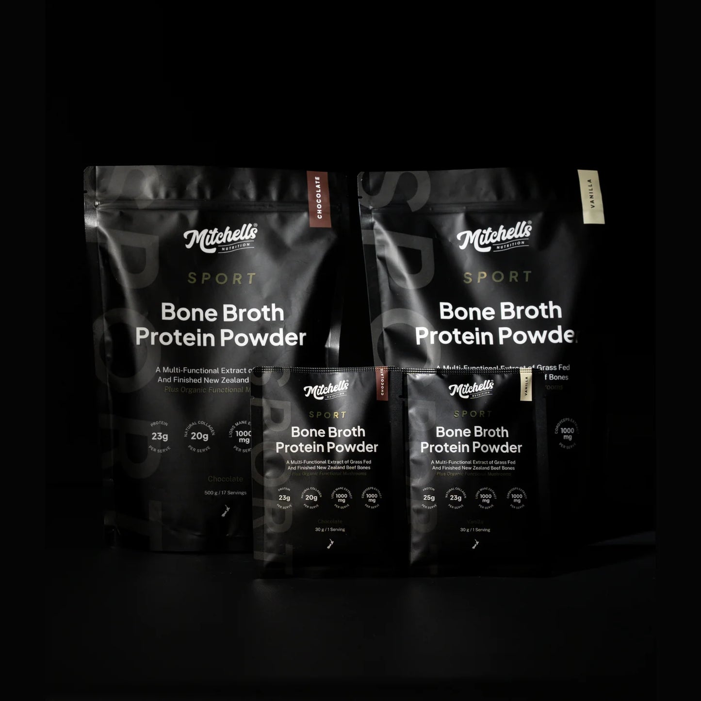 Mitchell's Sport Bone Broth Protein Powder -Chocolate 30g * Single