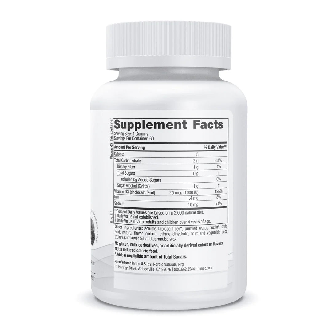 Nordic Zero Sugar Vitamin D3 Gummies 60 gummies