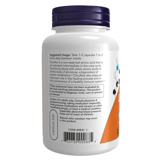 NOW L-Citrulline, 90caps