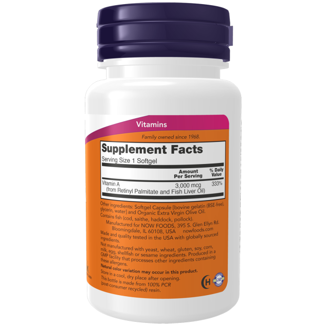 NOW Vitamin A 10,000 IU, 100SG