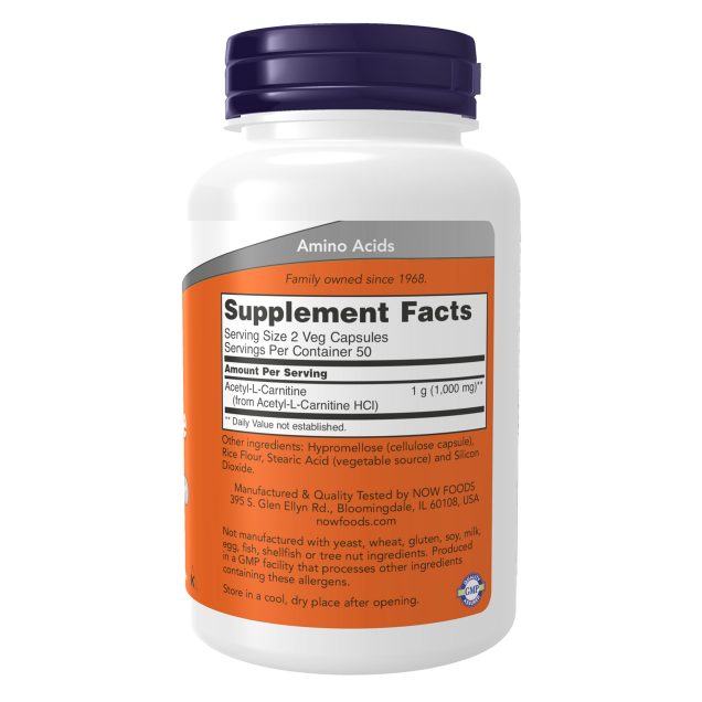 NOW Acetyl-L-Carnitine 500 mg 100VC