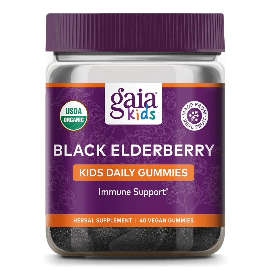 Gaia Black Elderberry Kids Daily Gummies 40 gummies
