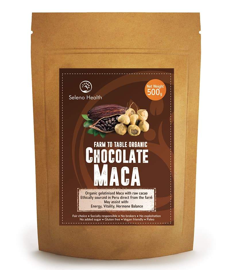 Seleno Organic Activated Chocolate Maca 125g