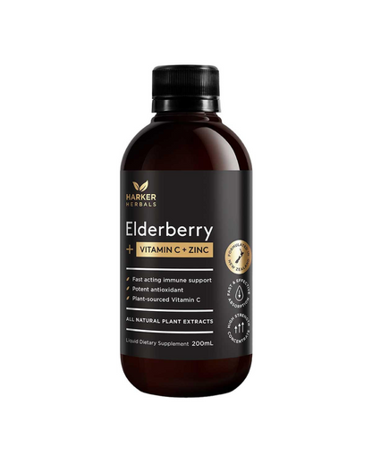 Harker's Elderberry Vitamin C+ Zinc 200ml
