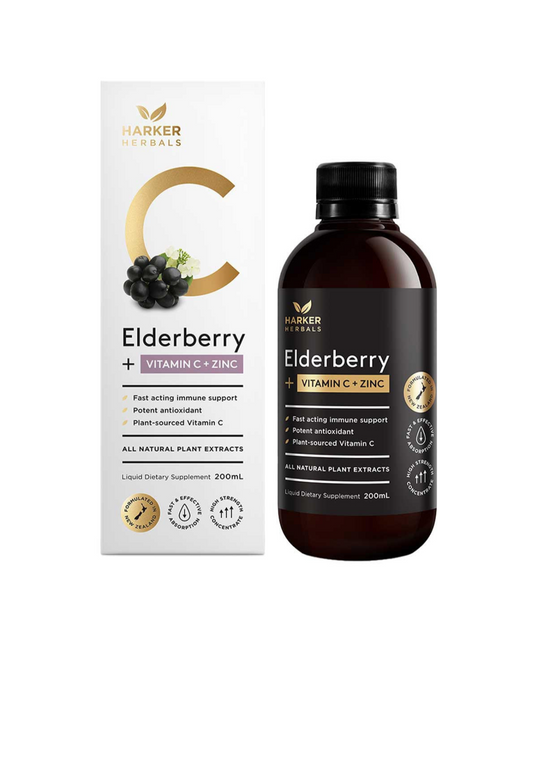Harker's Elderberry Vitamin C+ Zinc 200ml