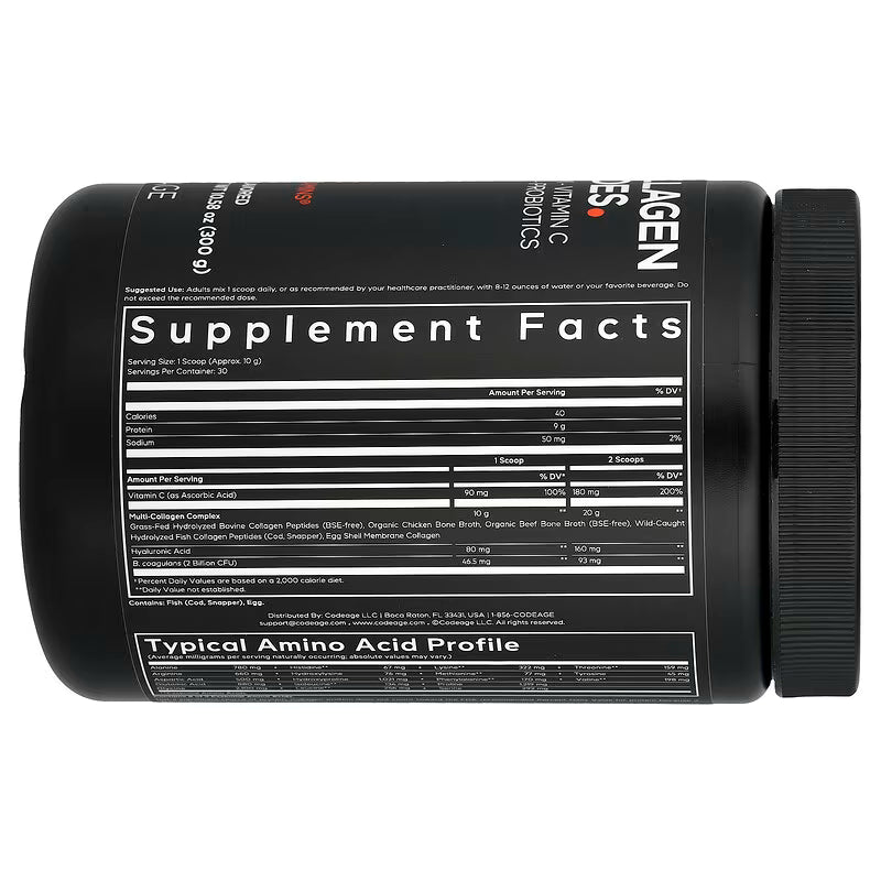 CodeAge Multi Collagen Peptides+ (Enhanced), 300g