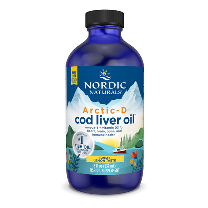 Nordic Naturals Arctic-D Cod Liver Oil 237ml - Lemon