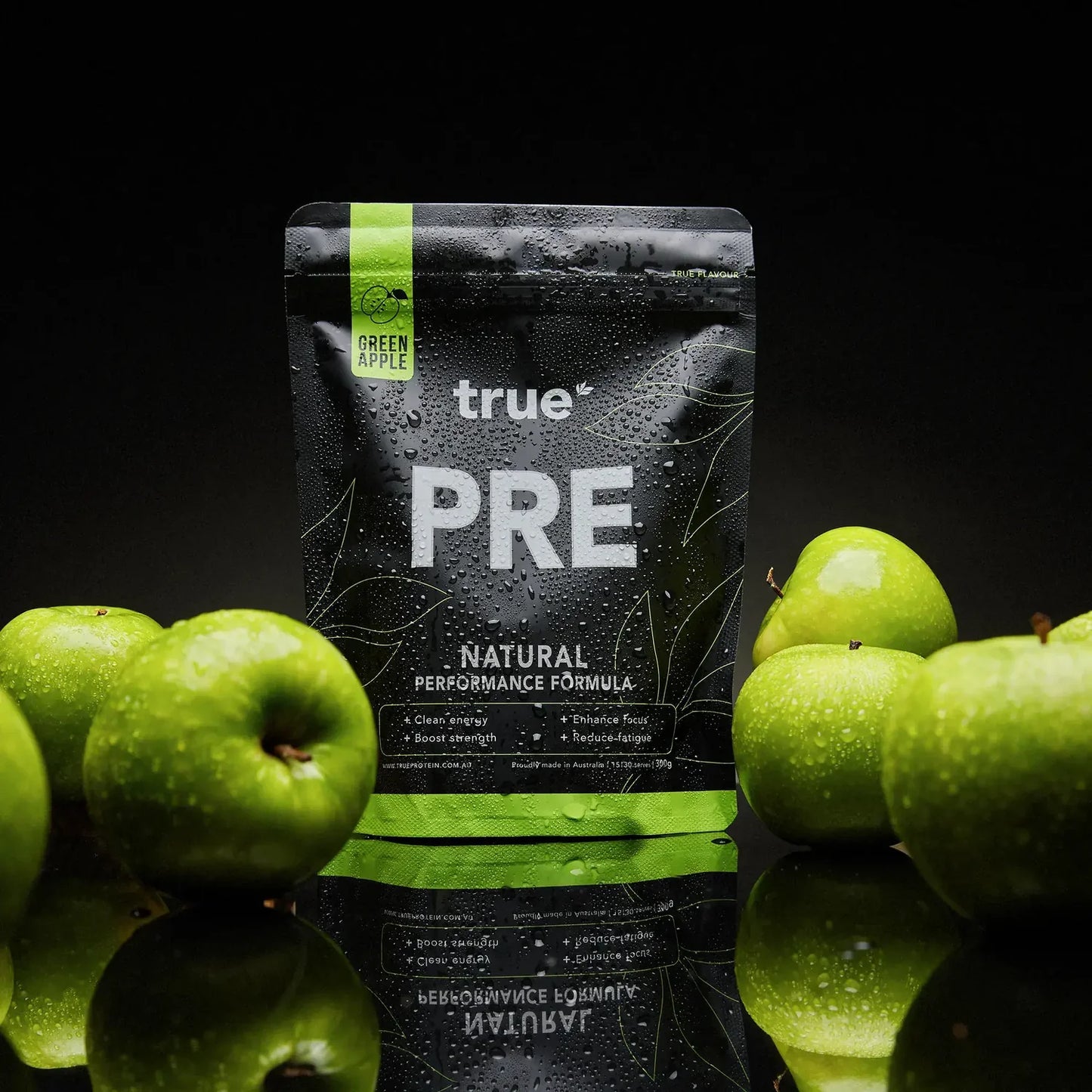 True PRE Workout Green Apple 300gm 30serves