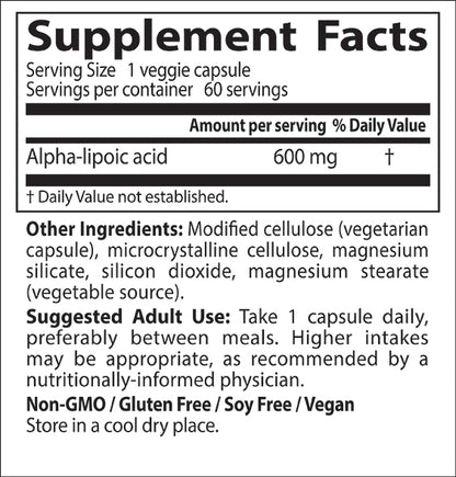 Doctor's Best Alpha-Lipoic Acid 600mg 60 vcaps