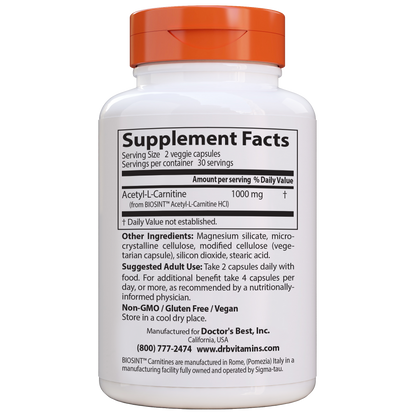 Doctor's Best Acetyl-L-Carnitine 60Vcaps