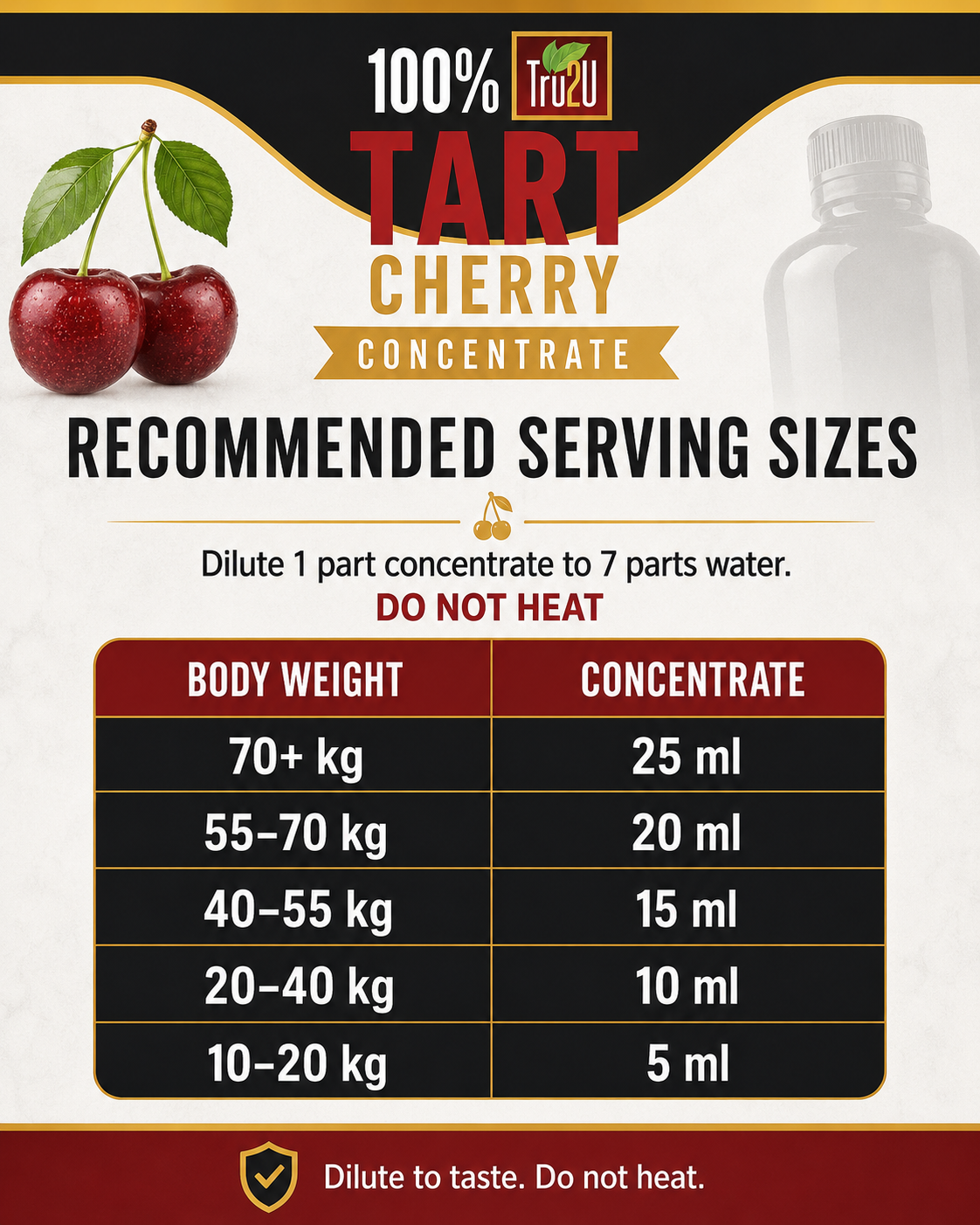 Tru2U Tart Cherry 500ml