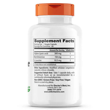 Dr's Best Benfotiamine150 mg + Alpha Lipoic acid 300mg