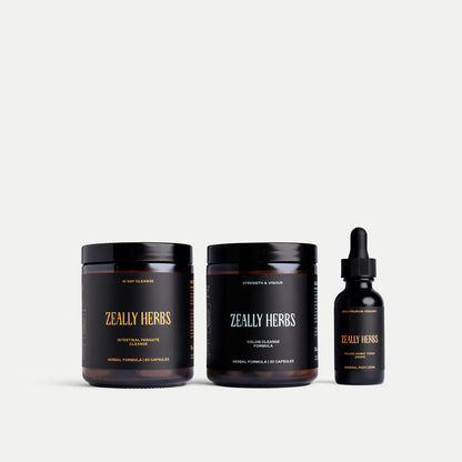 Zeally Herbs Parasite Cleanse & Heavy Metal  4-in-1 Bundle