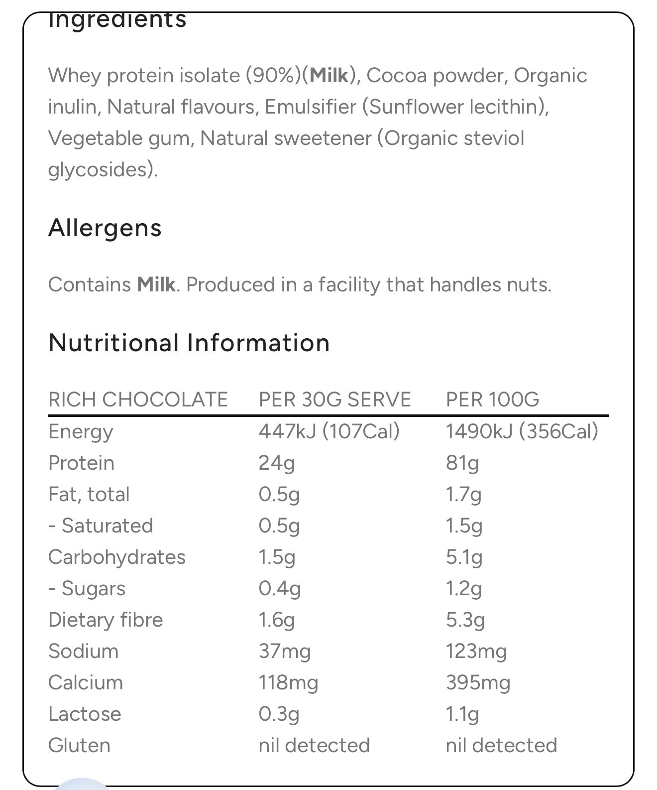 True WPI 90 Rich Choc 360gm