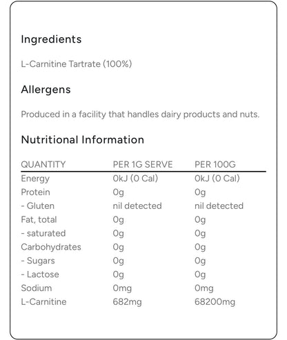 True Protein Carnitine 100g( 100 Serves)