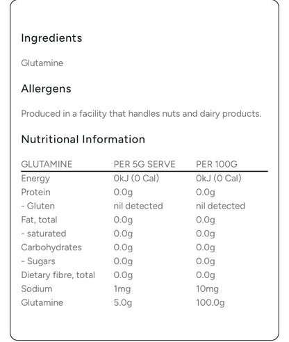 True Glutamine 250gm (50 Serves)