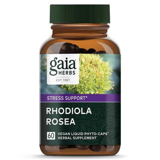 Gaia Herbs Rhodiola Rosea  60 Vegan Liquid Phyto Caps