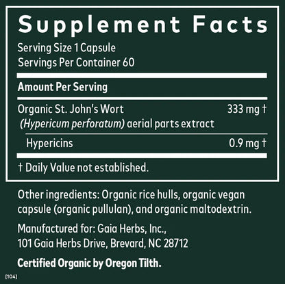Gaia  Herbs St.John's Wort Stress Support 60 capsules