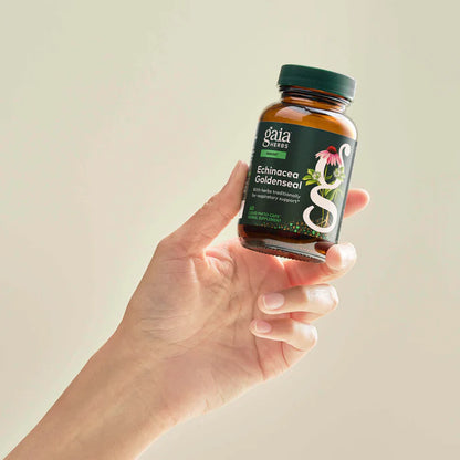 Gaia Herbs  Echinacea Goldenseal 60 Vegan  phytocaps