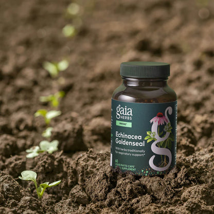 Gaia Herbs  Echinacea Goldenseal 60 Vegan  phytocaps