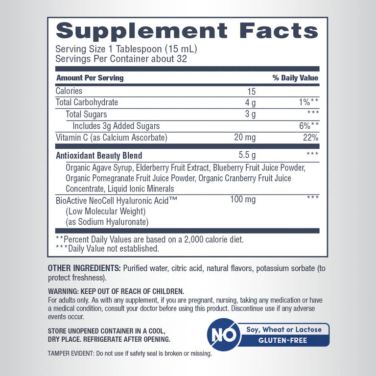 Neocell Hyaluronic Acid Berry Liquid 473ml