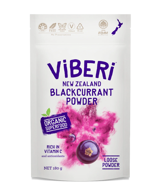 Viberi New Zealand Organic Blackcurrant Powder, 180gm