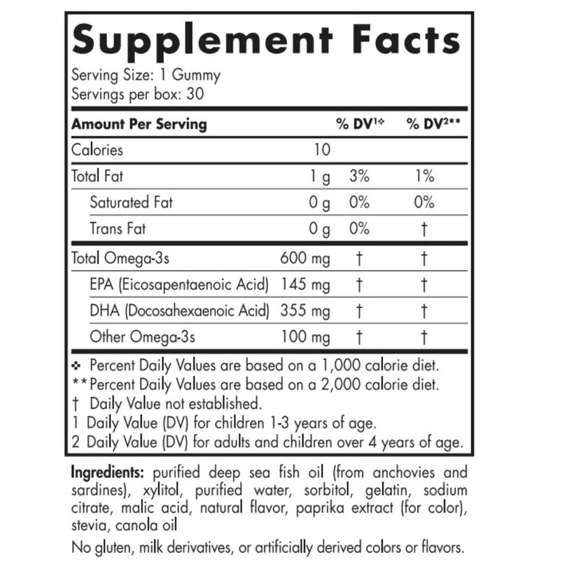 Nordic Naturals Zero Sugar Children's DHA Gummy chews