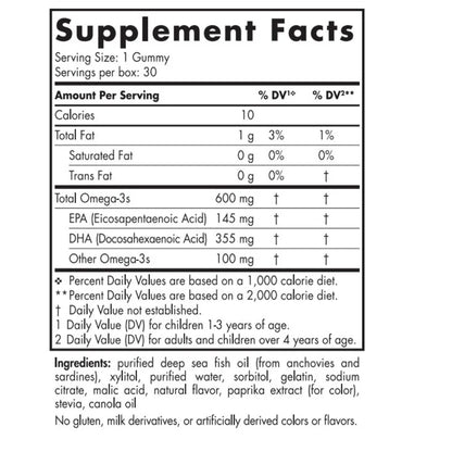 Nordic Naturals Zero Sugar Children's DHA Gummy chews